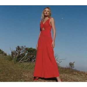 NWT Doen Amoretta Dress in Tigerlily XS